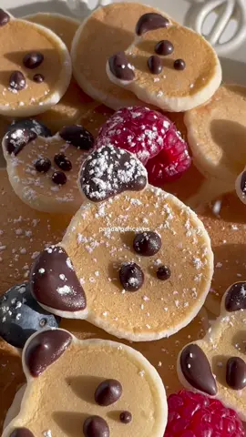 Panda pancakes #pancakes #homecafe #brunch #baking #homebaking #aesthetic #breakfastrecipes 