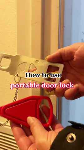 How to use portable door lock #TikTokMadeMeBuyIt #fyp #doorlock  #CapCut 