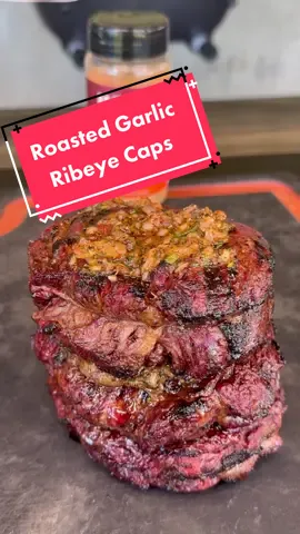 Roasted Garlic Butter Ribeye Caps #food #steak #LearnOnTikTok 