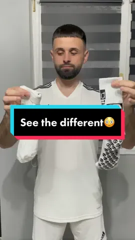 Normal socks vs anti-slip socks. What a game changer for every football player🔥😍 #Gripsocks #socks #GameChanger #viral #fy #fyp #LoveTheGame #11teamsports 