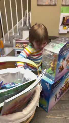 I hope she’s always this sweet!! #easter #easterbasket #toddlersoftiktok 
