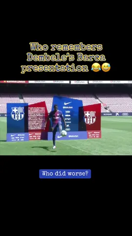 Ousmane Dembele presentation could have gone better 😅 #france #france🇫🇷 #Soccer #soccertiktok #football #footballtiktok #ousmanedembele #dembele #barcelona #barcelone #barca #barcalona #barca_team🔥 #barcafanns 