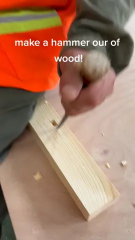 make a hammer out of wood!  #wood #woodworker #woodwork #hammer #make 