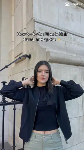 Here is the tutorial on how to do the blonde hair trend ✨ #capcutedit #tutorial #capcuttutorial #editingtutorial #haircolorchange #blondehair #brunettetoblonde #capcutcolorgrade #contentcreatortips #ugctips #cccreator #cctrend @CapCut 