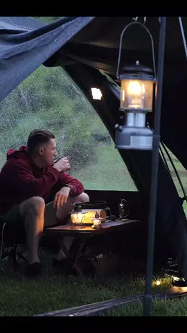Solo Camping in the Rain #relax #comfort #rain #camping #asmr #solocamping 