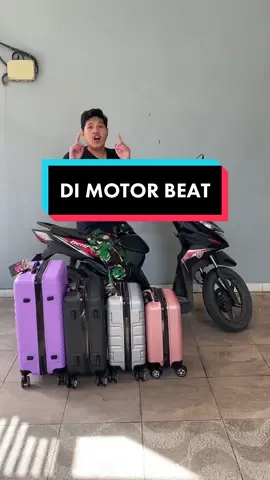 Membalas @rahmatinjel banyak banget yang request di motor beat, apakah muat koper ?? #fyp #xyzbca #kopertahanbanting 