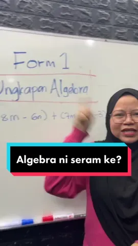 Dengar tajuk macam seram je kan😂 Haa cuba adik2 try buat soalan ni (5q + 6r)+(3q-2r+6)  Fav kan video ni tau untuk rujukan🥰 . . #cikgu #akademibahijjah #kelasonlinematematik #mathtutorial #tiktokguru #kelasonline #tiktokguru #onlinetuitionmalaysia #belajarbersama #tiktokguru 