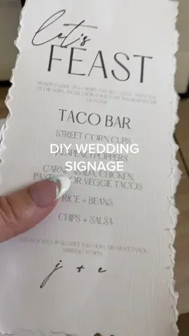 DIY wedding signage + menus for $60 ✨ #diyweddingdecor #weddingsignage #weddingdiy 