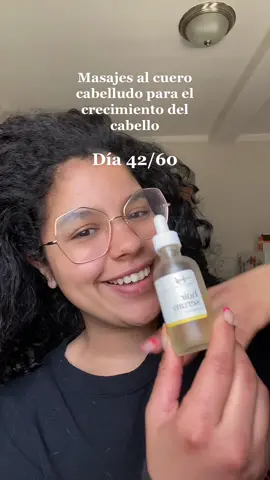 Masajes al cuero cabelludo para el crecimiento del cabello día 42/60 #rizos #pelolargo #crecimientodelcabello #cuidadodelpelo 
