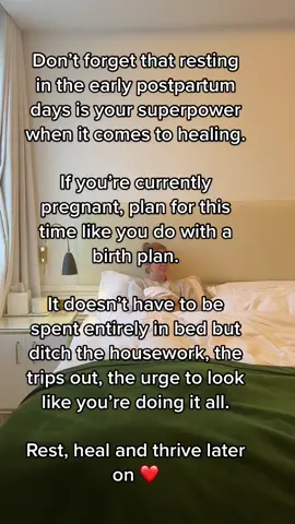 You’ll spend months planning for your birth preferences, a gender reveal, the nursery decorations but so few of you will plan for your own recovery after giving birth. Have the conversation with your partner or support network. Be realistic about what you should be doing in those first weeks. Limit visitors, sleep or rest at whatever opportunity you get and allow yourself the space to ride the emotional rollercoaster that often follows birth. #birthplan #birth #birthstory #bringingbabyhome #newmum #birthpartner #newbaby #mumsoftiktok #midwife #birthsupportteam #postpartum 