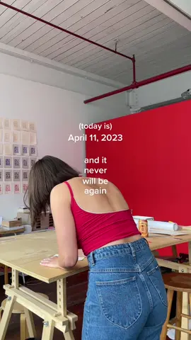(today is) april 11, 2023 (and it never will be again)  Thinking abt art and language and letters and how we capture or save ephemeral things and also how days can feel permanent but theyre not and how time isnt real but is also rly rly real