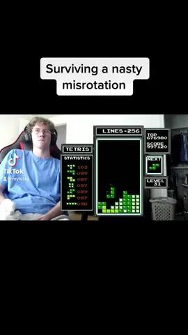 Double flip no problem  #ctwc #nes #tetris #goatythroaty #satisfying #rolling #asmr #nestetris #viral #retro #gaming