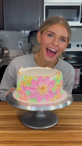 Phoebe is so cute and Springy! 💐🌷🪷 help me pick her next makeover for my birthday cake! ☺️💕#cakedecorating #phoebe #cake #palletteknife #cakeinspo #phoebethecake #homebaker #cakeart #cakevideo #cakes #cakesoftiktok 