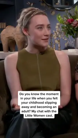 From my LITTLE WOMEN interview in 2019. #saiorseronan #littlewomen #elizascanlen #florencepugh #lauradern #timotheechalamet #gretagerwig #childhood #adulthood 