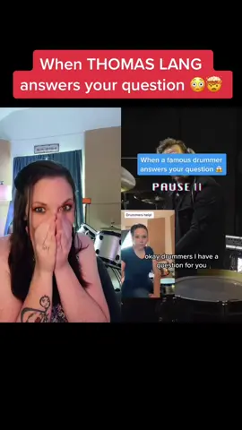 #duet with @drumeoofficial #askdrumeo When #thomaslang answers your #questionfordrummers #omg #freakingout #drumtok #drumlesson #drum #learn #musician #musiciansoftiktok #thankyou 