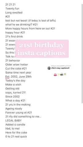 Replying to @avanicole610 cheers! 🫶🏼 #fyp #instagram #captionideas #birthdaycaptions #instagramcaptions #twentyone #twentyonebirthday #girlbirthdaytheme 