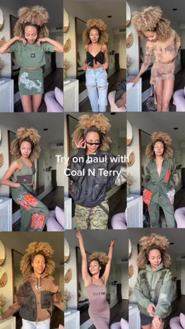 I love me some @coalnterryvintage and everyone knows it 🫠  Thank yall for always keepin me mf FLY🔥🫶🏽 #clothinghaul #tryonhaul #ashleyeverett #coalnterry #vintage #cnt #tomboy #fyp #explore 