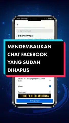 Membalas @radalecetgpp  Tutorial dan cara mengembalikan chat facebook yang sudah dihapus #tutorial #tutorials #konten #kontenkreator #kontenkreatorindonesia 