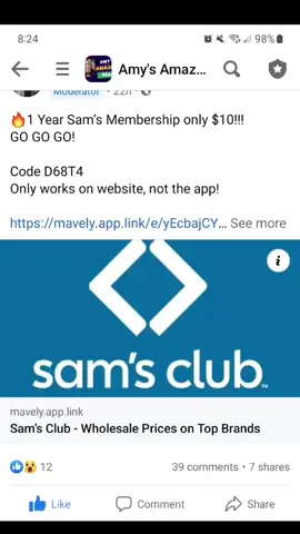 Go quick!! May end at ANY time! #samsclub #deals #amysamazingdeals #samsclubdeal #samsclubdeals 