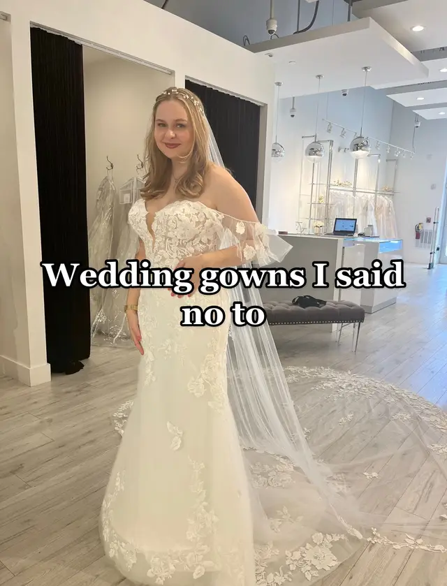 Wedding gowns I said no to: #miamiweddinggown #miamiweddingdress #miamiweddingdresses #miamibrides #sayyestothedresschallenge #sayyestothedressmoments #weddinggownshopping #weddingdressshopping 