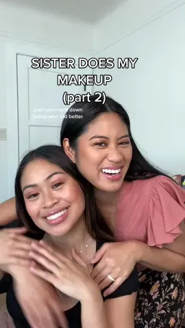 my sister does my makeup part 2! #grwm #sisterdoesmymakeup #sisters #hudabeauty 