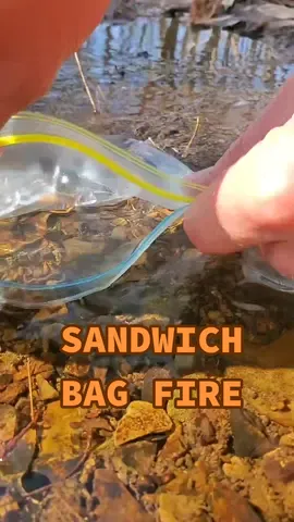 Start a fire with a plastic sandwich bag, water, and sun ☀️🔥 #foryou #fyp #survival #survivalhacks #LifeHack #Outdoors #bushcraft #tinder #fire #survivalist 