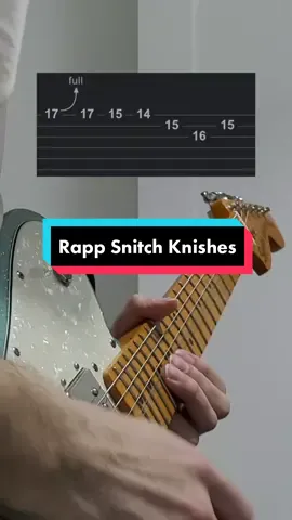 Learn! Rapp Snitch Knishes - MF DOOM #mfdoom #rappsnitchknishes #oma #coffinnails #guitartok #tabs 