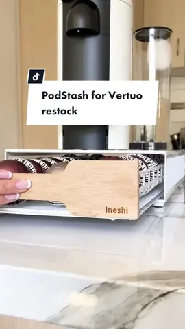 Restock of our PodStash for Vertuo in Bamboo/White 🤍 #nespresso #coffeeorganisation #coffeepods #vertuoplus 