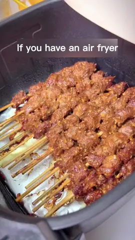 Spicy cumin lamb skewers #finefood #airfryer #mutton 