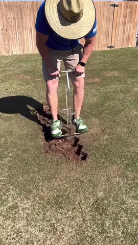 Hex plugging again. Pop quiz: what made these spot die in my bermudagrass? Hint: same as last spring 👀 #turfplugging