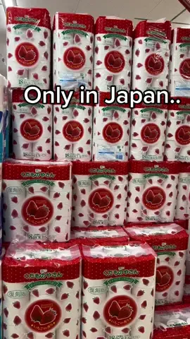 Only in Japan;  you can find strawberry fragrance tissue during strawberry season😲 #japanvlog #japanthings #traveltok #strawberry 