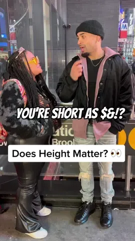Makes Sense 💀 #publicinterview #height #heightdifference #shortgirl #viral #fyp 