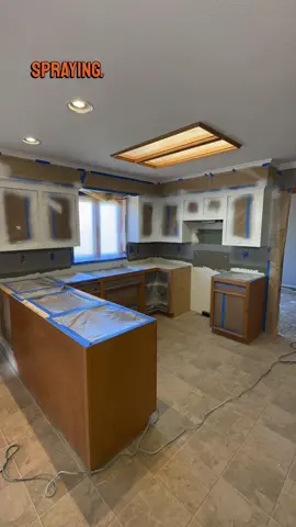 Painting Kitchen Cabinets! #tools #tips #tutorial #DIY #fyp #homeimprovement #realestate 