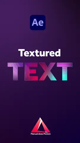 Add a texture to text #aftereffects #animation #2danimation #adobeaftereffects #aftereffectstutorial #learnaftereffects #mograph #motiongraphics #motiondesign #motionaep #textanimation 