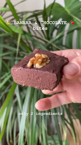 🍌BANANA & CHOCOLATE🍫 brownies 🔥 only 2 ingredients! #vegan #easy #recipes #plantbased #glutenfree #nobake #yummy #fyp 