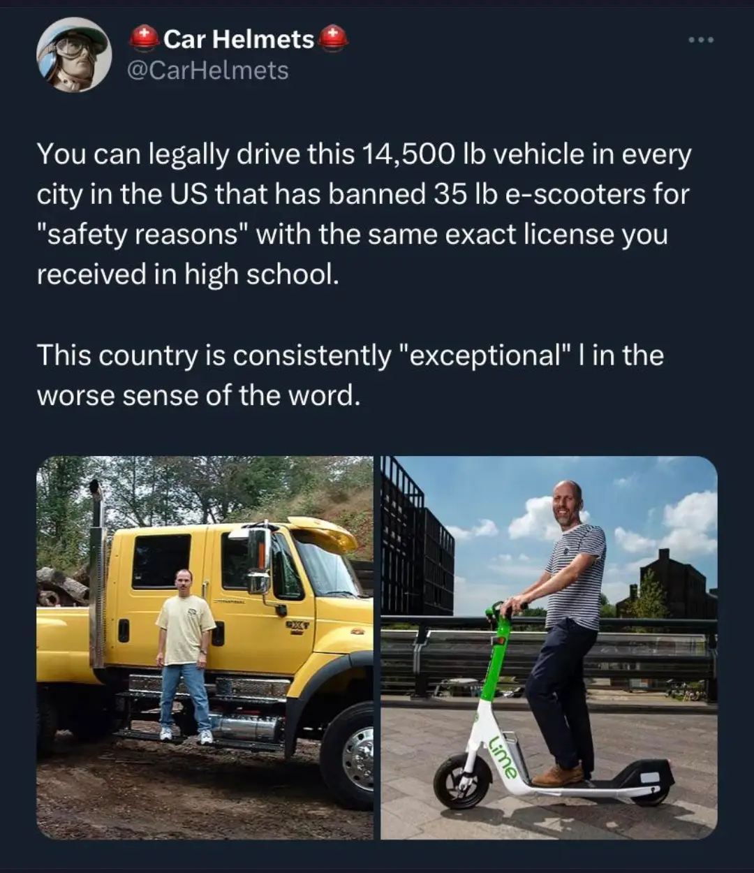 the first pic is the main point of this post. the other two are just a nice little bonus for ya. the US has so much potential, it's a shame it's largely being wasted. #traffic #trucks #walkablecities #pedestriandignity #cycling #truck #pedestriansafety #escooter 