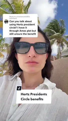 Replying to @christianchris00 hey! Great question! There are two main benefits I like about Hertz’s Presidents Circle Status. I don’t rent cars often, so getting an upgrade when I do is really nice! But note that upgrades aren’t always guaranteed.  #traveltiktok #rentalcars #hertz #hertzpresidentscircle #creditcardbenefits 
