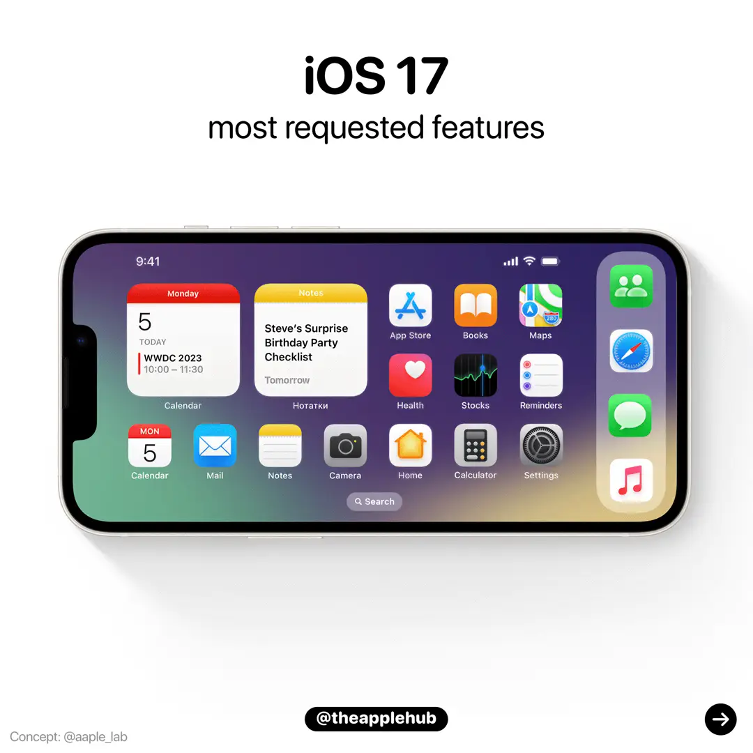 Would you like to see these features in iOS 17?  Concept from aaple_lab on Instagram #Apple #iOS #iOS17 #AppleHub 
