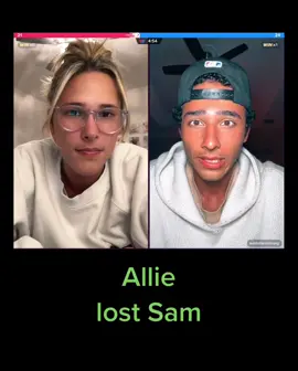 The moment @allieschnacky realized she lost her streak Sam because she restarted the battle. Poor Sam. 🅰️🦋 #auslie #austinandallie #auslietok #winstreak #sam #austinarmstrong #allieschnacky 