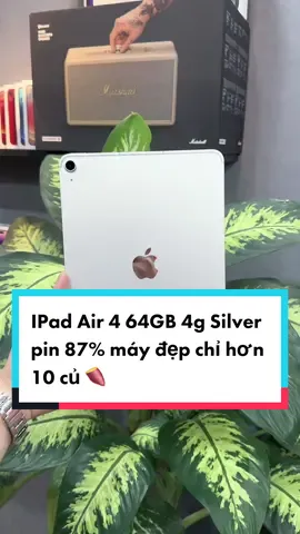 IPad Air 4 64GB 4g Silver pin 87% máy đẹp chỉ hơn 10 củ 🍠 Liên hệ 0986.031.129-0852.86.28.86 #ipad #ipadair #ipadair4 #LearnOnTikTok #education #onhavanvui 