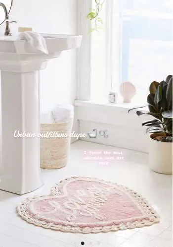 The best dupe for the most romantic bath mat EVER 🎀 #dupes #amazingdupe #babypink #homedecor #bathmat #savingmoney @Urban Outfitters @Primark #pinkvibes #aesthetic 