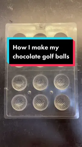 Use a slightly heated pan to fuse your chocolate pieces 🤗 #golfball #golfcake #chocolategolfballs #cakedecoratingvideos #caketipsandtricks 