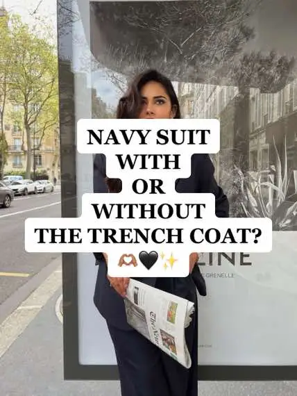 With or without the trench coat?✨ suit from WeekendAndBeyond, trench coat is a vintage Burberry🫶🏽🤍 #fypシ #TikTokFashion #parati #затеб #parisianstyle #oldmoneyaesthetic #oldmoneyoutfits #springoutfit #elegancia #suits #peakyblinders #balkantiktok 