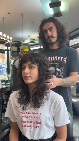 How to cut a 70’s shag on curly hair ✂️ #fyp #70s #70smusic #rockstarhaircut #shagcut #hairtutorial #fleetwoodmac #70shair #curlygirl 