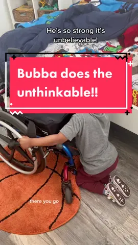 Bubba is paving the way! #fyp #spinabifida #paraathlete #wheelchairbasketball #paralympics #4yroldsontiktok #familytok #wheelchairtransfer #bubba #bigboy 