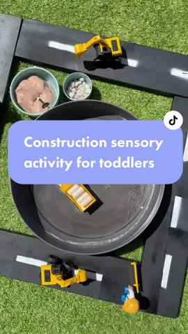 A simple setup your truck loving toddlers will enjoy over and over! 🚧 #sensoryplayideas #sensoryplaytoddler #toddlerplayideasathome #toddleractivities #learningthroughplay #oobleck #clouddough #diytoysforkids