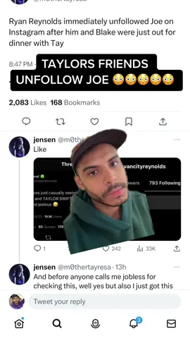 #taylorswift’s friends unfollow #joealwyn 😳😳 #fyp #swiftie  