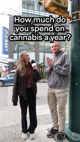How much do Canadians spend on Cannabis? #vancouver #vancouversnewsreporter #streetinterview #legalization #canada #fyp 