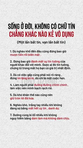 Sống ở đời, không có chữ tín chẳng khác nào kẻ vô dụng! (Một lần bất tín, vạn lần bất tin) #tonydzung #theanh28 #hbrholdings #LearnOnTikTok