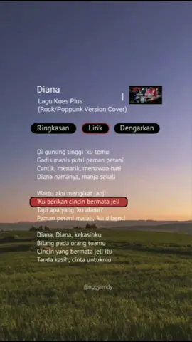 💃#koesplus #poppunk #diana #lirillagu #laguhits #tiktokmusic #lirikgoogle #laguviral #viralvideo #lagugalau #fyp #foryoupage #xyzbca #fypシ #fy 